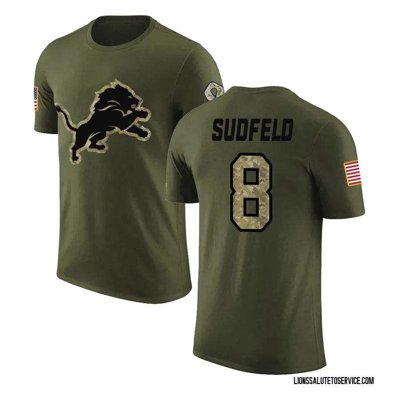 Youth Nate Sudfeld Detroit Lions Legend Olive Salute to Service T-Shirt